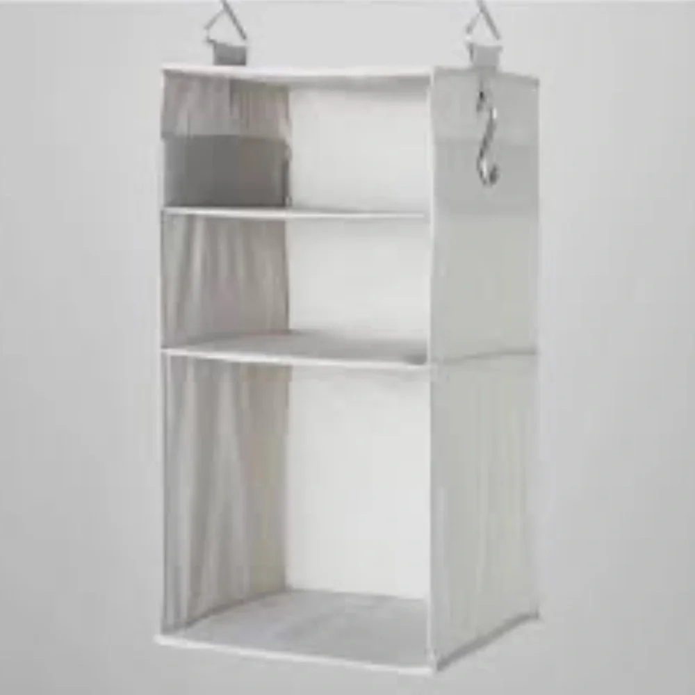 Bright room hanging closet organizers from the container store